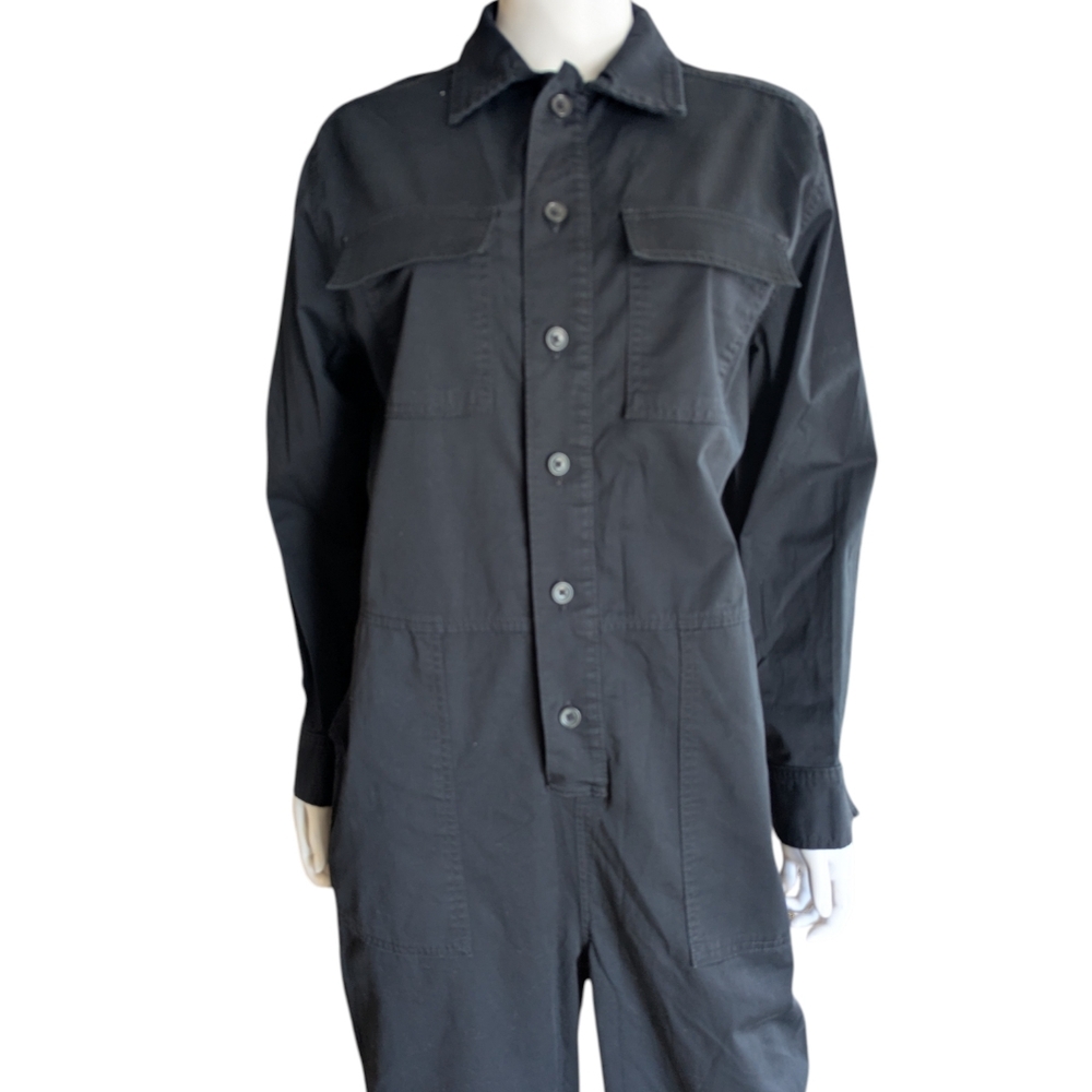 Everlane Black Utility Button-Front Jumpsuit - image 3